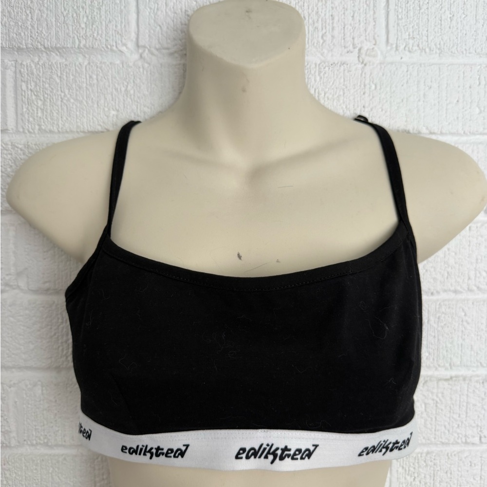Edikted Black Bandeau with White Trim